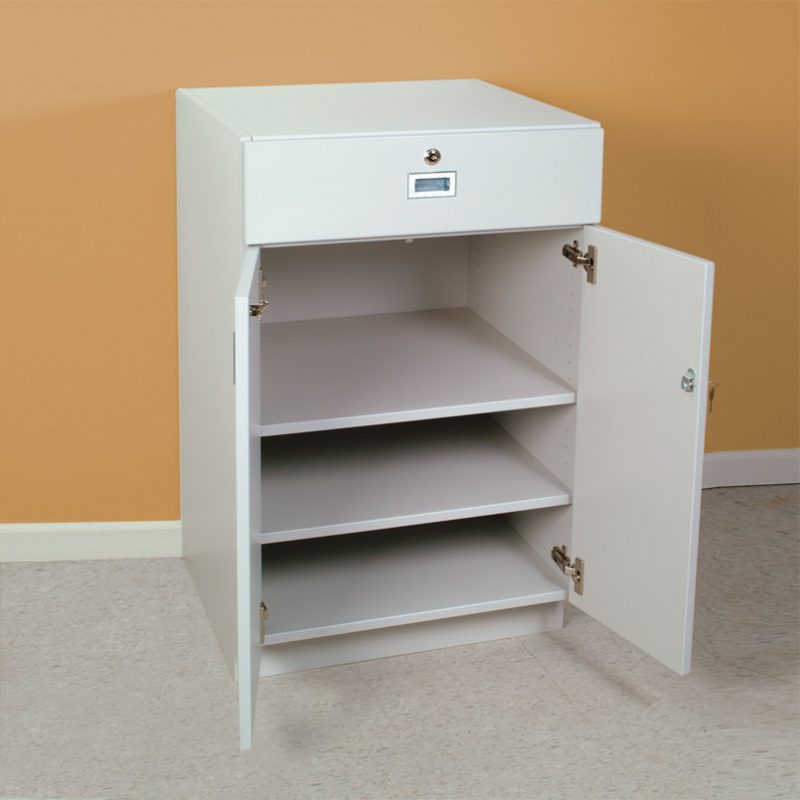 Base Cabinet With Locking Doors And Drawer 24 Inch Wide